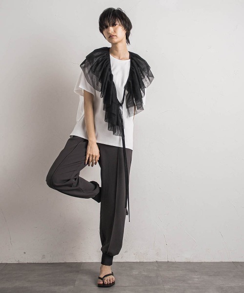 tシャツ 前後ドッキングコクーンプルオーバー「手洗い可能」 レディース MAYSON GREY tシャツ 前後ドッキングコクーンプルオーバー
