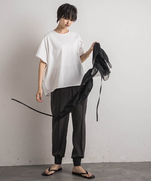 tシャツ 前後ドッキングコクーンプルオーバー「手洗い可能」 レディース MAYSON GREY tシャツ 前後ドッキングコクーンプルオーバー
