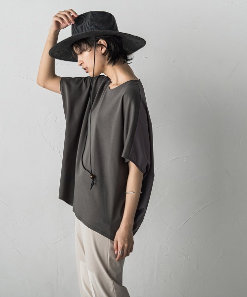tシャツ 前後ドッキングコクーンプルオーバー「手洗い可能」 レディース MAYSON GREY tシャツ 前後ドッキングコクーンプルオーバー
