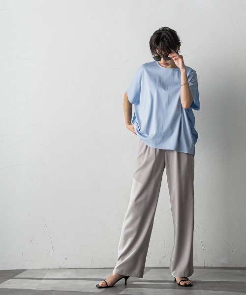 tシャツ 前後ドッキングコクーンプルオーバー「手洗い可能」 レディース MAYSON GREY tシャツ 前後ドッキングコクーンプルオーバー