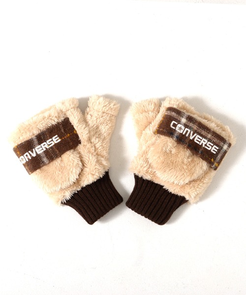 CONVERSE（コンバース） 手袋 CONVERSE boa gloves with plaid fleece