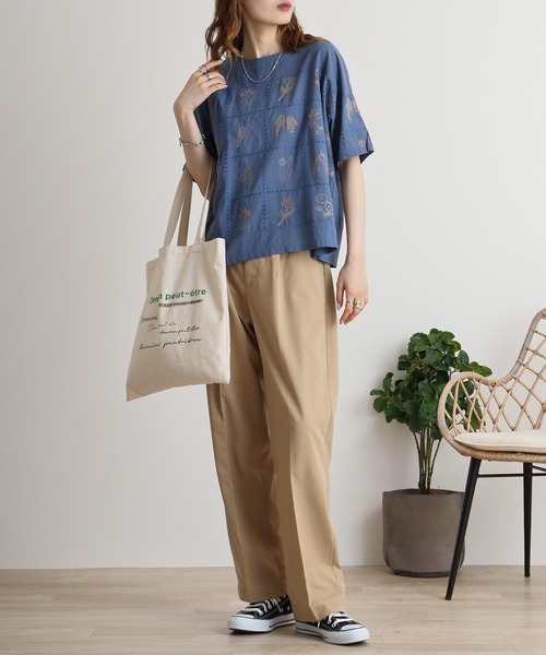 ブラウス シャツ EMAGO 透かし花刺繍ブラウス レディース Emago ブラウス シャツ EMAGO 透かし花刺繍ブラウス レディース