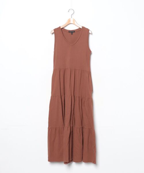 BANANA REPUBLIC」 ノースリーブワンピース X-SMALL ブラウン 