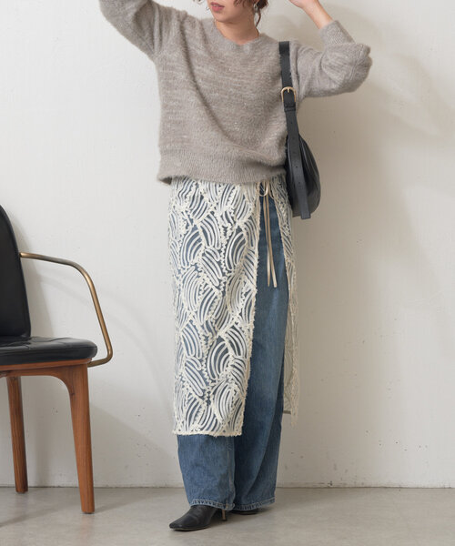 【Jena espace merveilleux】ジャガードラップスカート Jena espace merveilleux スカート ジャガードラップスカート
