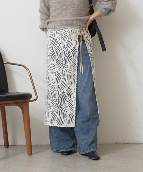 Jena espace merveilleux スカート ジャガードラップスカート