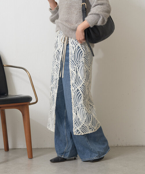 Jena espace merveilleux スカート ジャガードラップスカート