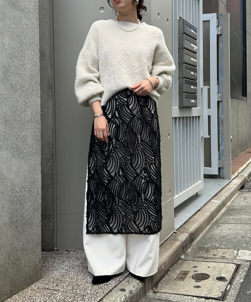 【Jena espace merveilleux】ジャガードラップスカート Jena espace merveilleux スカート ジャガードラップスカート