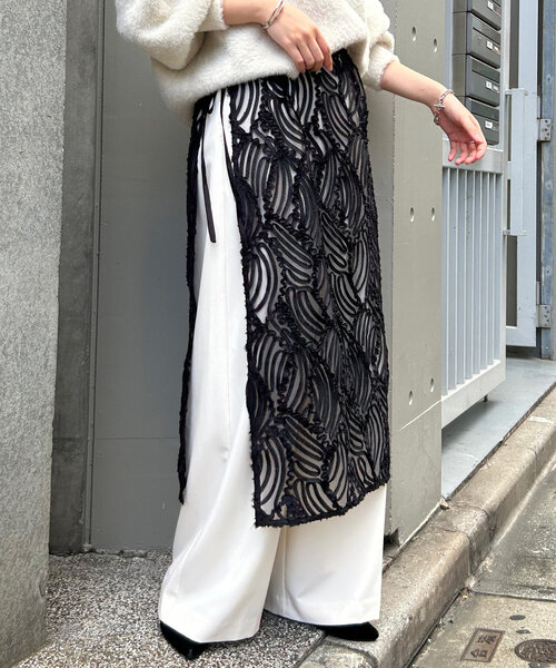 【Jena espace merveilleux】ジャガードラップスカート Jena espace merveilleux スカート ジャガードラップスカート