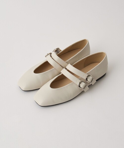 RONEL バレエシューズ パンプス ダブルストラップフラットバレエ