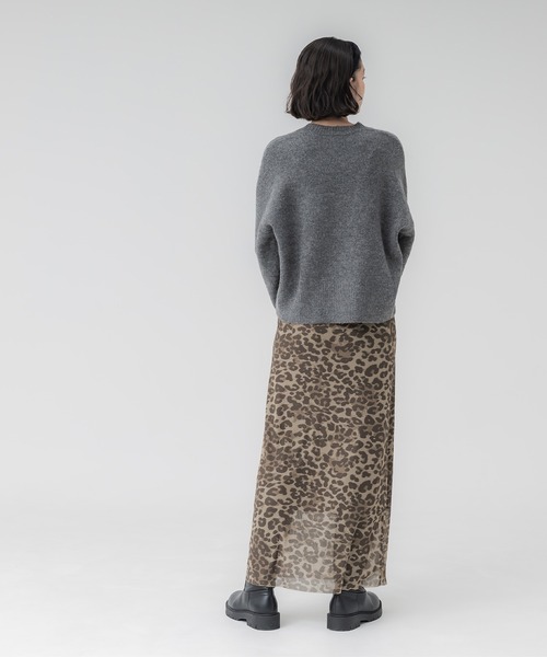coca スカート レオパード柄メッシュタイトスカート : ZOZOTOWN