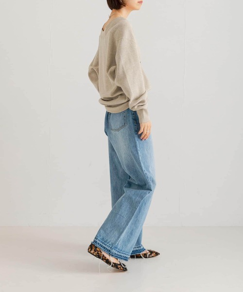 H W KNEEダメージワイドデニムパンツ[品番：MKSW0050058]｜GYDA