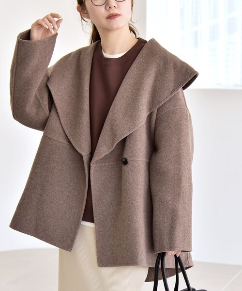 quaranciel コート アウター quaranciel: リバー ケープ ショート