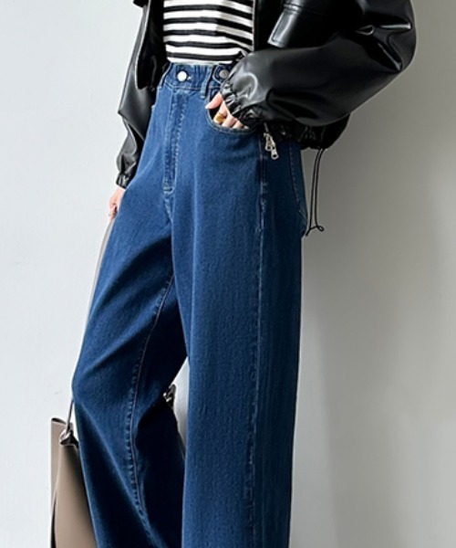 モモコ様 デニム 32ブルー COCOMOMO ジーンズ デニム デニムパンツ 「楽 革 命」ストレッチ抜群