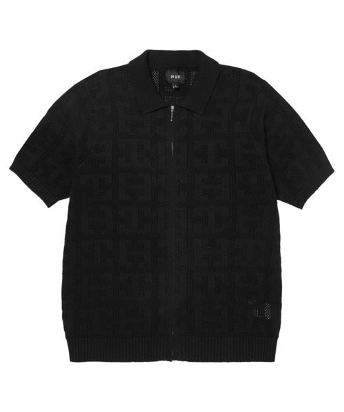 HUF セーター ニット MONOGRAM JACQUARD ZIP SWEATER / ハフ