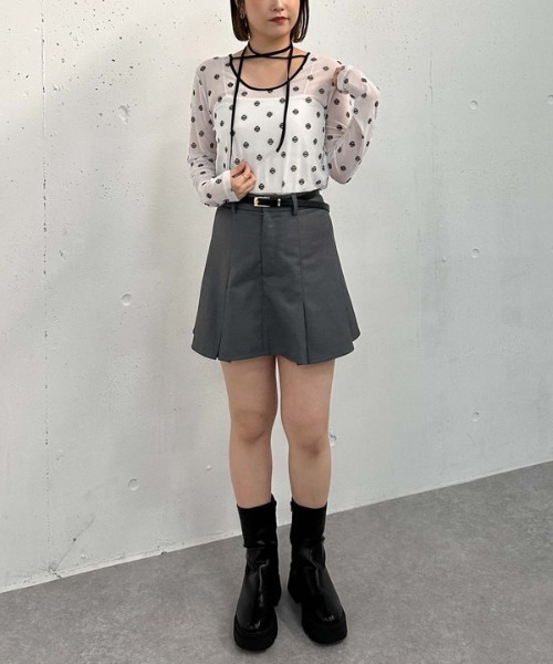 archives tシャツ フロッキープリントチュールTOPS