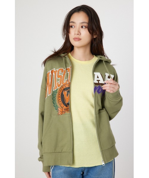 パーカー Custom College ジップパーカー レディース パーカー Custom College ジップパーカー レディースパー