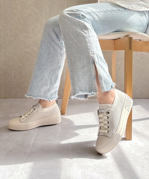 Noubel Voug Relax スニーカー 厚底 やわらかニット スニーカー