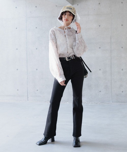 PAGEBOY ブラウス シャツ 2WAYレースアップブラウス レディース