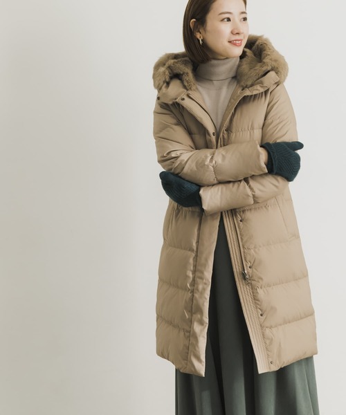 URBAN RESEARCH DOORS ダウンジャケット ロングコートベージュ アーバンリサーチ ドアーズ URBAN RESEARCH DOORS ステッチレスライト