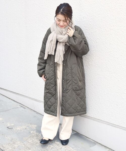 「liflattie ships」 ストール ONE SIZE ライトグレー レディース_画像7