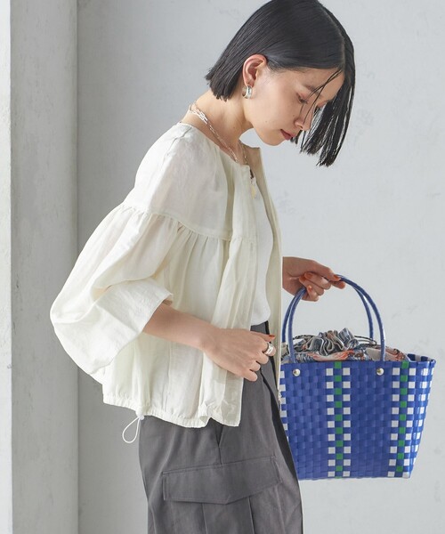 [美品]SHIPS シップス ♪洗える リネン100% ジップギャザーブルゾン SHIPS（シップス） ブルゾン アウター 「手洗い可能」リネン混 シアー