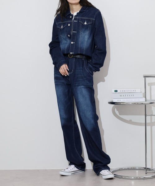 デニムオールインワン FUNALIVE（ファンアライブ） オールインワン デニムオールインワン