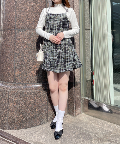 「one way」 キャミソールワンピース FREE ブラック レディース_画像5