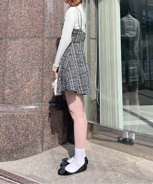 「one way」 キャミソールワンピース FREE ブラック レディース_画像9