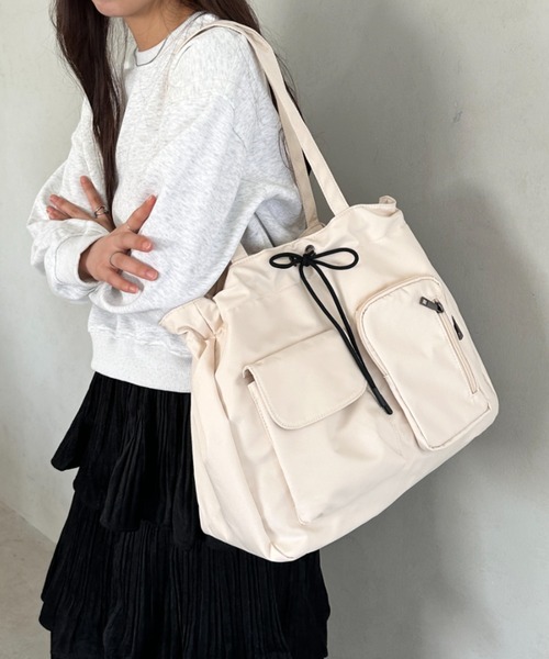 トートバッグ 10色展開「A4収納可／詳細動画付き」大容量 軽量 多収納