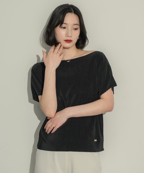 NEUNA tシャツ プリーツリブドルマントップ レディース