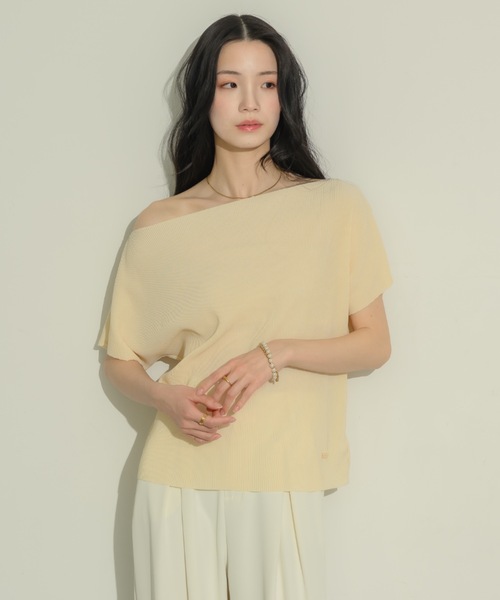 tシャツ プリーツリブ ドルマンスリーブトップス レディース uncrave tシャツ プリーツリブ ドルマンスリーブトップス