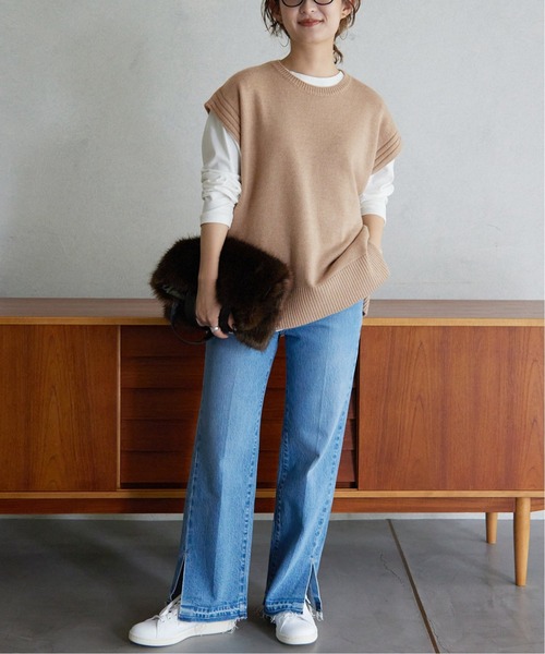 「SLOBE IENA」 ニットアンサンブル - ベージュ レディース_画像4