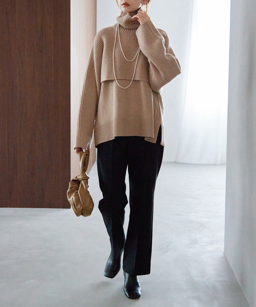 「SLOBE IENA」 ニットアンサンブル - ベージュ レディース_画像5