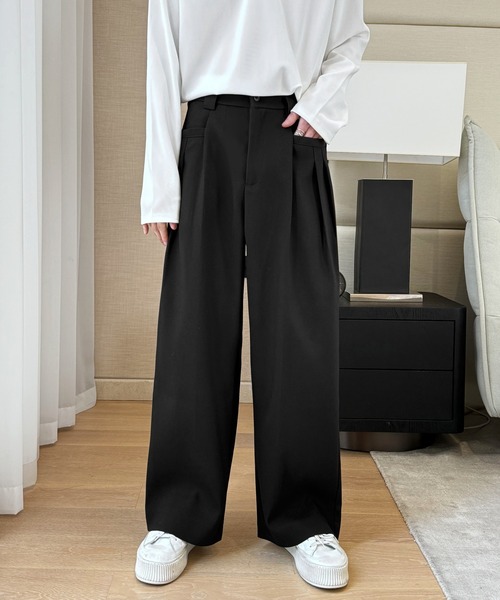 TOBEE スラックス 「Tobee」タックワイドスラックスパンツ メンズ