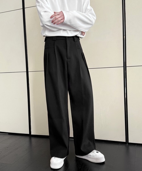 TOBEE スラックス 「Tobee」タックワイドスラックスパンツ メンズ