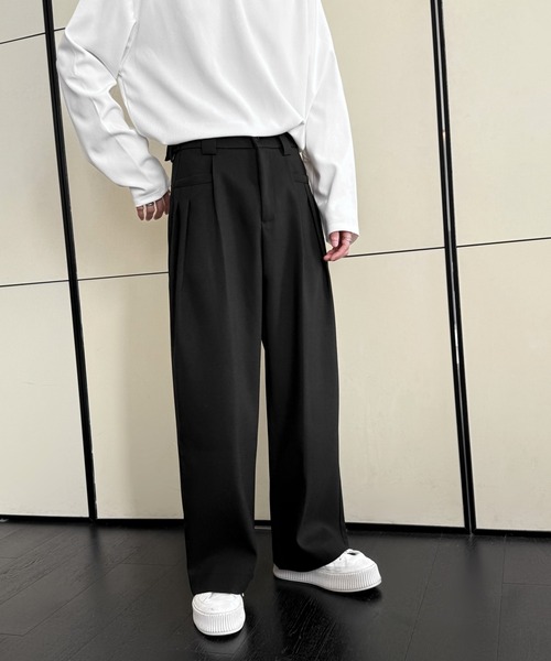 TOBEE スラックス 「Tobee」タックワイドスラックスパンツ メンズ