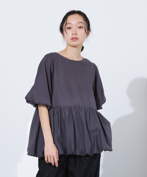N.Natural Beauty Basic ブラウス シャツ シアーペプラム