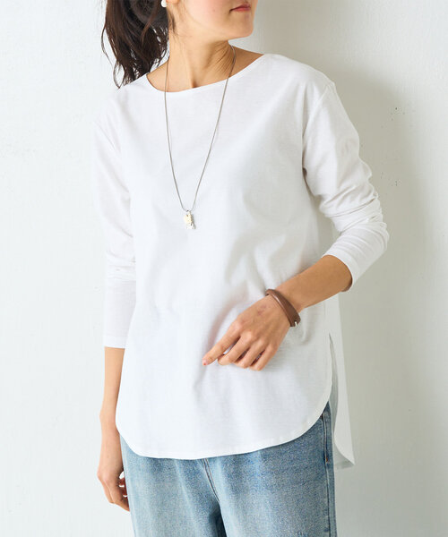 tシャツ スラブコットン長袖T レディース
