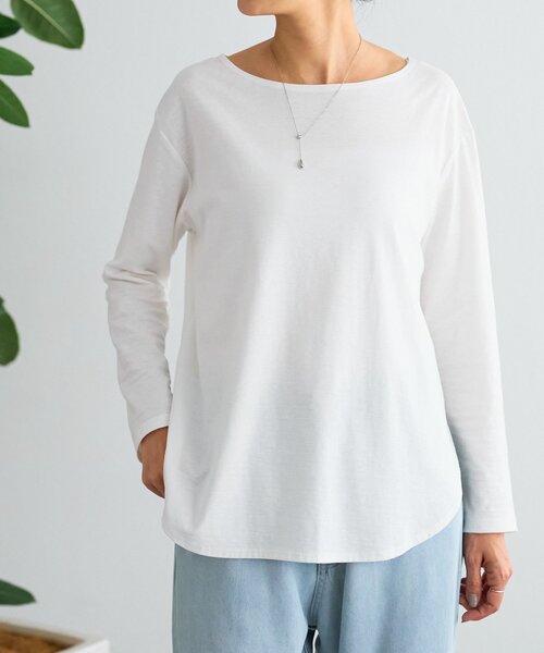 楽天市場】スラブプル（Tシャツ・カットソー｜トップス）：レディースファッションの通販 tシャツ スラブコットン長袖T レディース