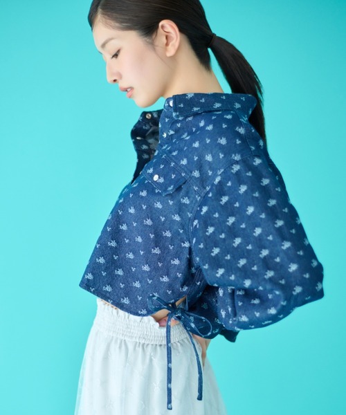 JILL STUARTリボン付きブラウス　サイズフリー リボン付きピンタックノースリーブブラウス | JILL by JILL