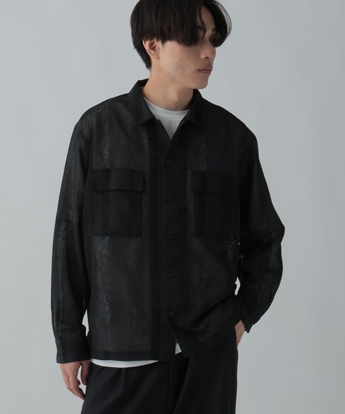 GLOBAL WORK シャツ トクトク2SETシャツ＆Tシャツ/CLEAN MODE