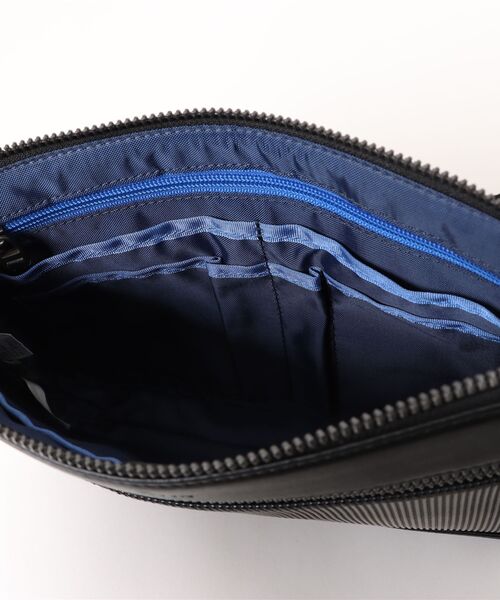 Lanvin クラッチバッグ ショルダーバッグ ブルー メンズ ランバン オン ブルー LANVIN en Bleu クラッチバッグ メンズ ブランド 2WAY ショルダーバッグ 斜めがけ セカンドバッグ クラッチ 手持ち ビジカジ PVC ストライプ A5 バンプ クラッチショルダー 517121 コン