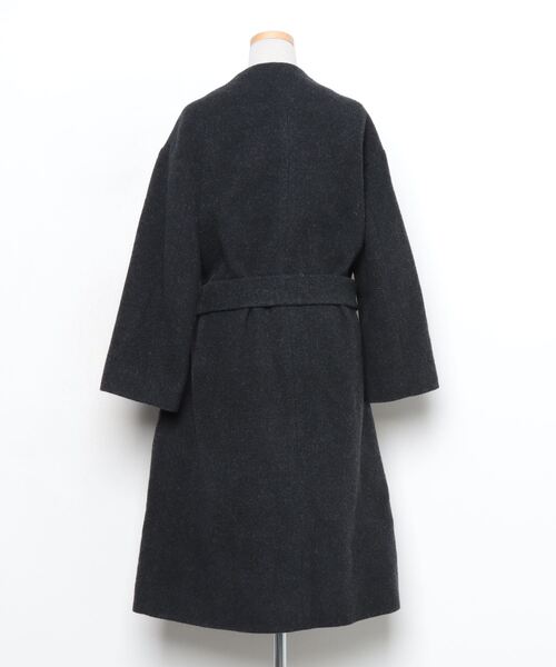 IENA（イエナ） ノーカラーコート 36 グレー レディース : ZOZOTOWN