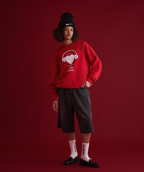 WISH FOR EVER スウェット メンズ レディース WISH FOR EVER トレーナー スウェット DRAW CODE PHONTO
