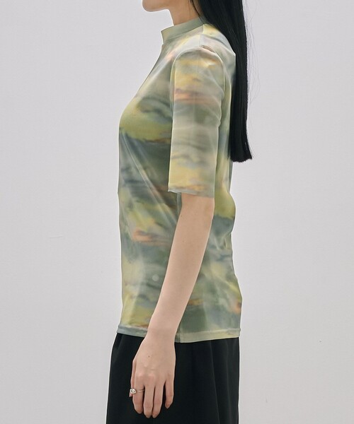 tシャツ シーナリーアートプルオーバー｜ウォッシャブル/シアートップス/オケージョン/半袖/夏服 レディース UNITED TOKYO tシャツ シーナリーアートプルオーバー
