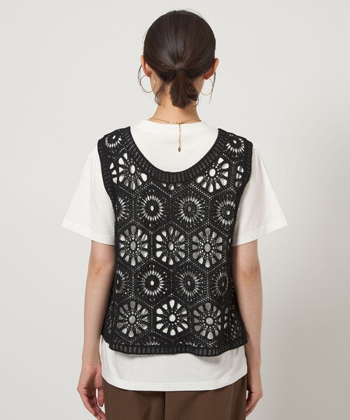 GREEN LABEL RELAXING 黒 ベスト green label relaxing ベスト ジレ DEEP ディープ Vネック