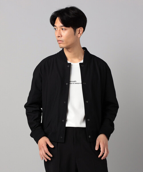 コムサ・メン（COMME CA MEN）/カラミ風トリコットジャージー ブルゾン COMME CA MEN（コムサメン） ブルゾン アウター カラミ風トリコット