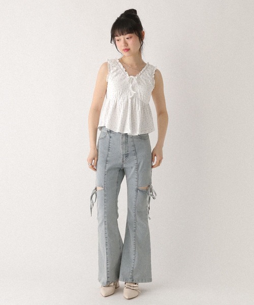 Heather（ヘザー） タンクトップ ノースリーブ カップ付きアソート