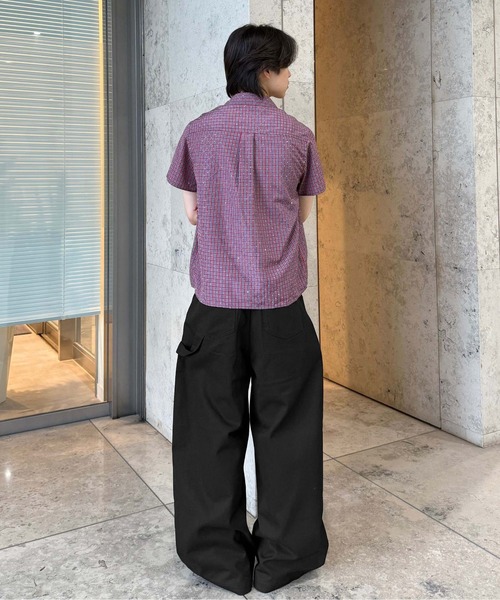 パンツ 星スタッズダブルニーツイルパンツ レディース メンズ