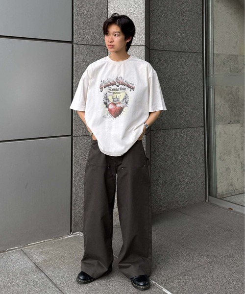 パンツ 星スタッズダブルニーツイルパンツ レディース メンズ